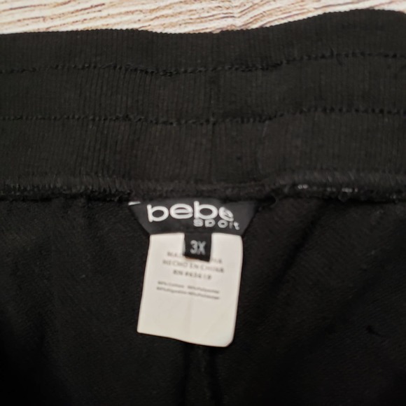 BEBE sports black women's joggers 3X - Picture 3 of 5